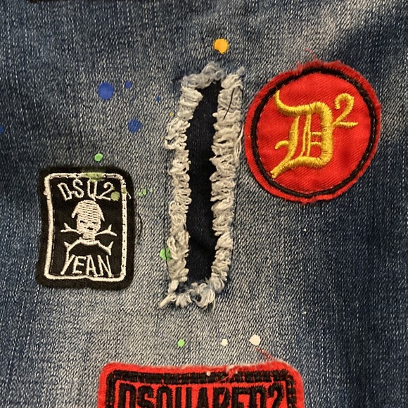 DSQUARED patchwork Kenny jeans, size 50 Italian - Picture 8 of 13